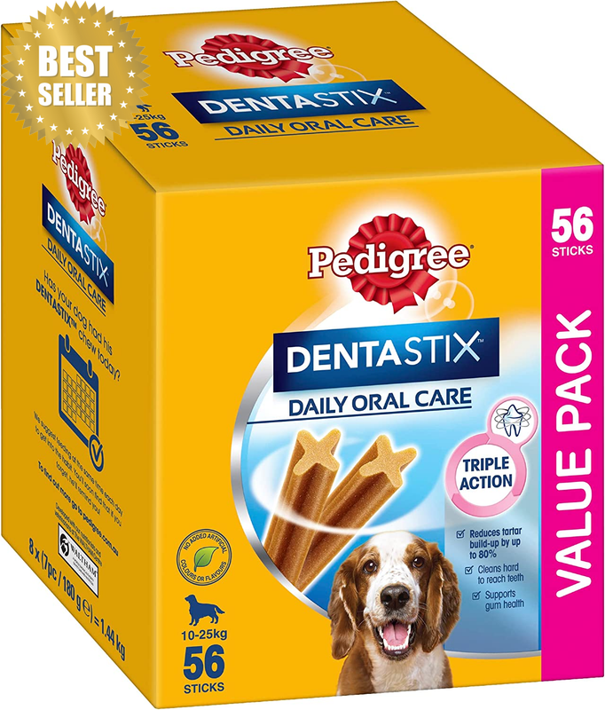 Dentastix Medium Dental Dog Treats Daily Oral Care 56 Sticks Value Pack