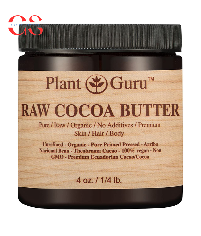 Raw Cocoa Butter 4 Oz. 100% Pure Fresh Natural Cold Pressed. Skin Body and Hair