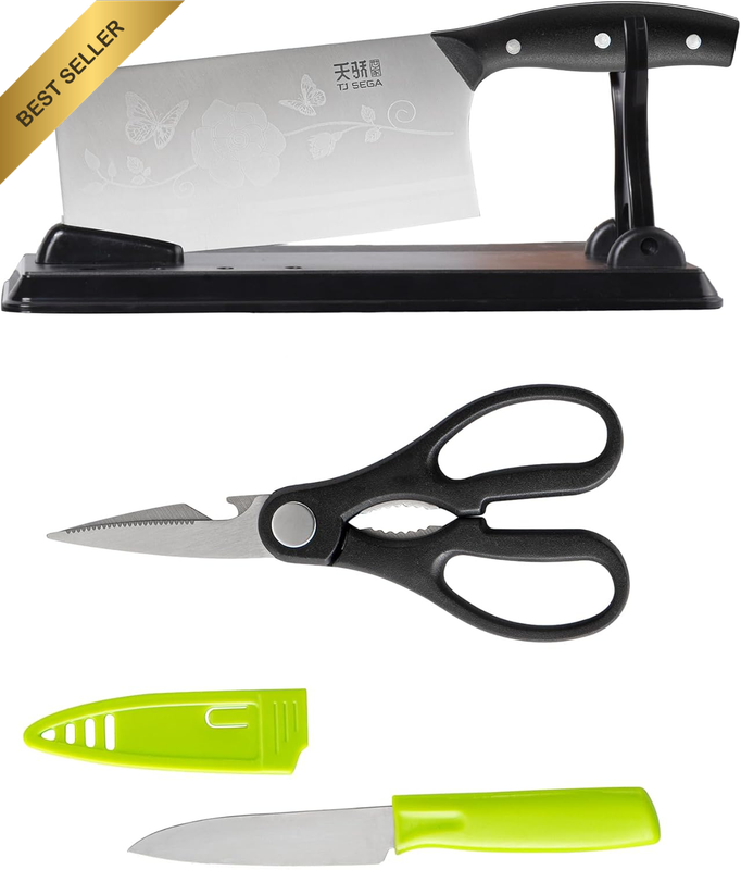 4-Piece Chinese Chef's Knife Set: 7.5