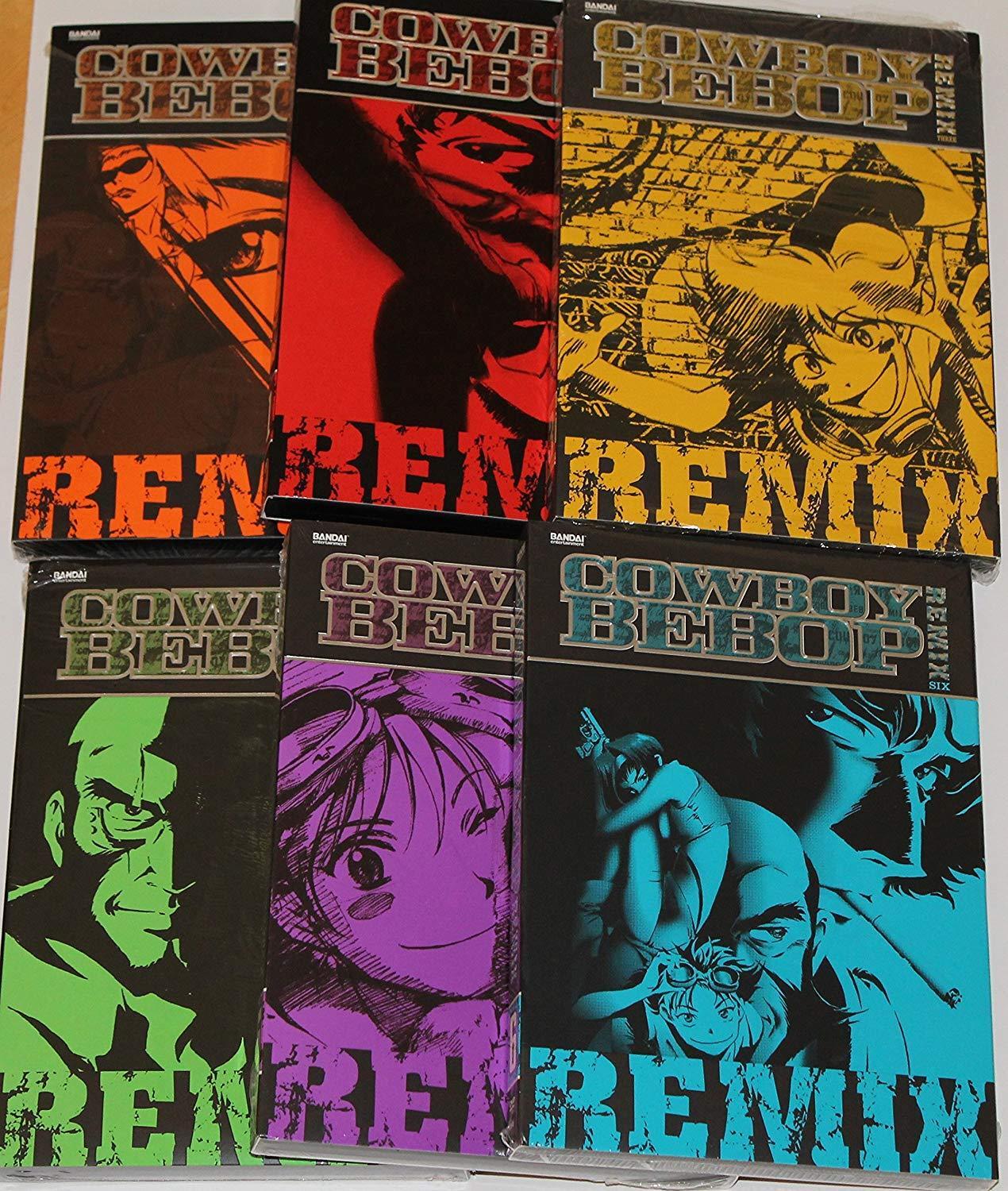Cowboy Bebop Remix Vol 1 2 3 4 5 6 DVDs w/Slipcovers White Cowboy Bebop Remix Vol 1 2 3 4 5 6 DVDs w/Slipcovers White