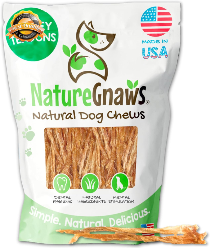 USA Turkey Tendons for Dogs 4oz Grain Free Natural Dog Chew Treat Snack