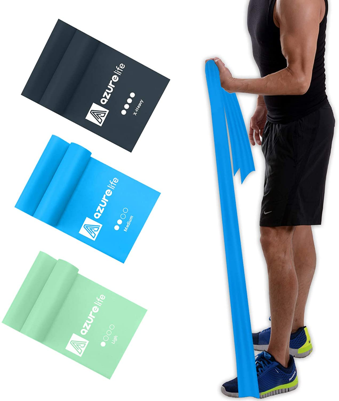 Set, Professional Non-latex Elastic Exercise Bands, 5 Ft. Lo