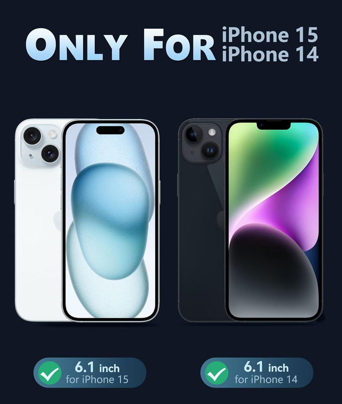 for iPhone 15 Phone Case: for iPhone 14 Case Clear Slim Shockproof Cell Phone Pr