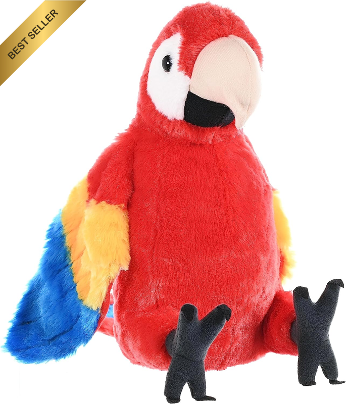 Scarlet Macaw, Stuffed Animal, Plush Toy, Gifts for Kids, Cuddlekins 12 Inches