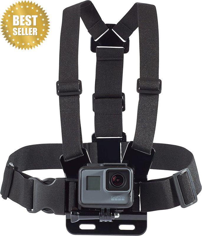Adjustable Chest Mount Harness for Gopro Camera (Compatible with Gopro Hero Seri