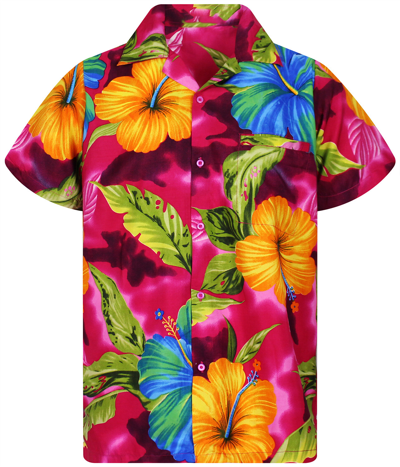 Funky Hawaiian Shirt Big Flower Pink | eBay