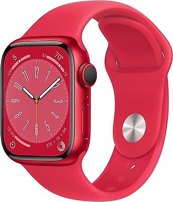 Apple Watch Series 8 41mm (Product) RED Aluminum Case and band M/L MNUH3LL/A-New