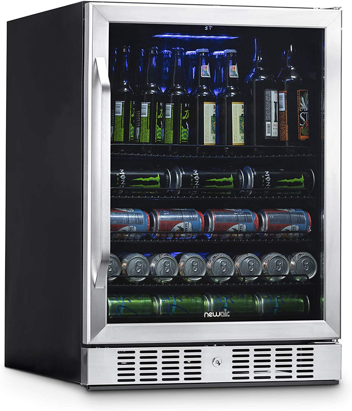 | 177 Can Beverage Cooler with Glass Door | Reversible Insulated Hinge Door Mini