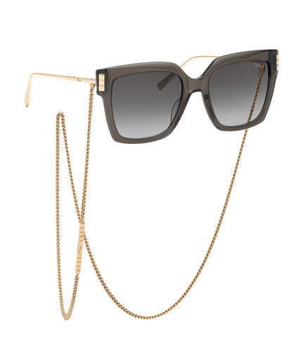 Pre-owned Chopard Ikch353 0840 Grigio Trasparente 54/19/135 Women's Sunglasses