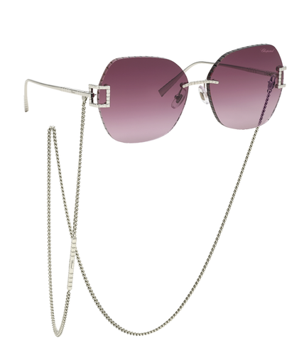 Pre-owned Chopard Ikchg31 0579 Palladio Lucido Totale 64/19/135 Women's Sunglasses