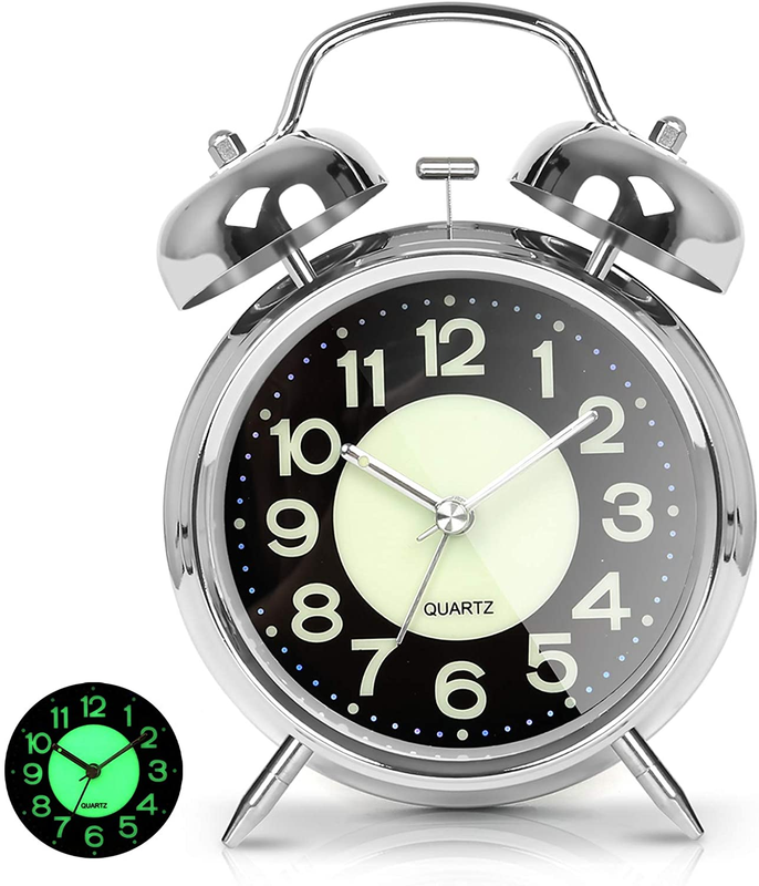 For Heavy Sleepers Adults,twin Bell Retro 4 Inch Silent N