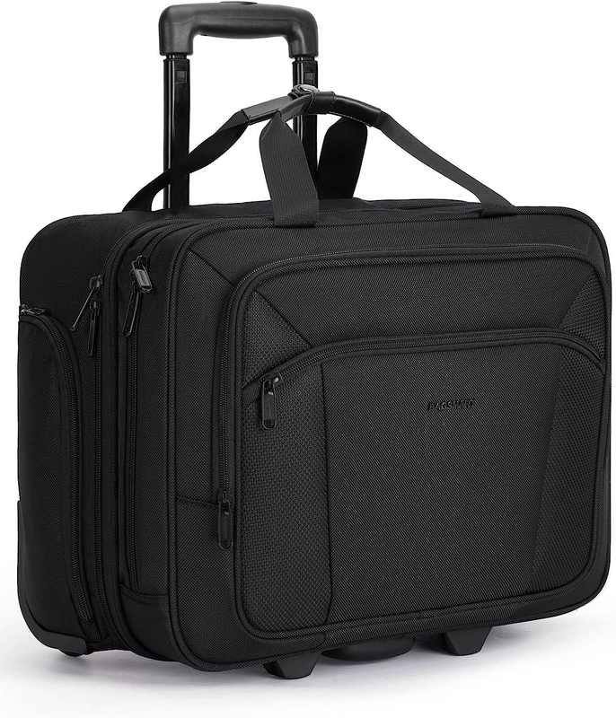 Rolling Laptop Bag, 17.3 Inch Rolling Briefcase with Wheels 