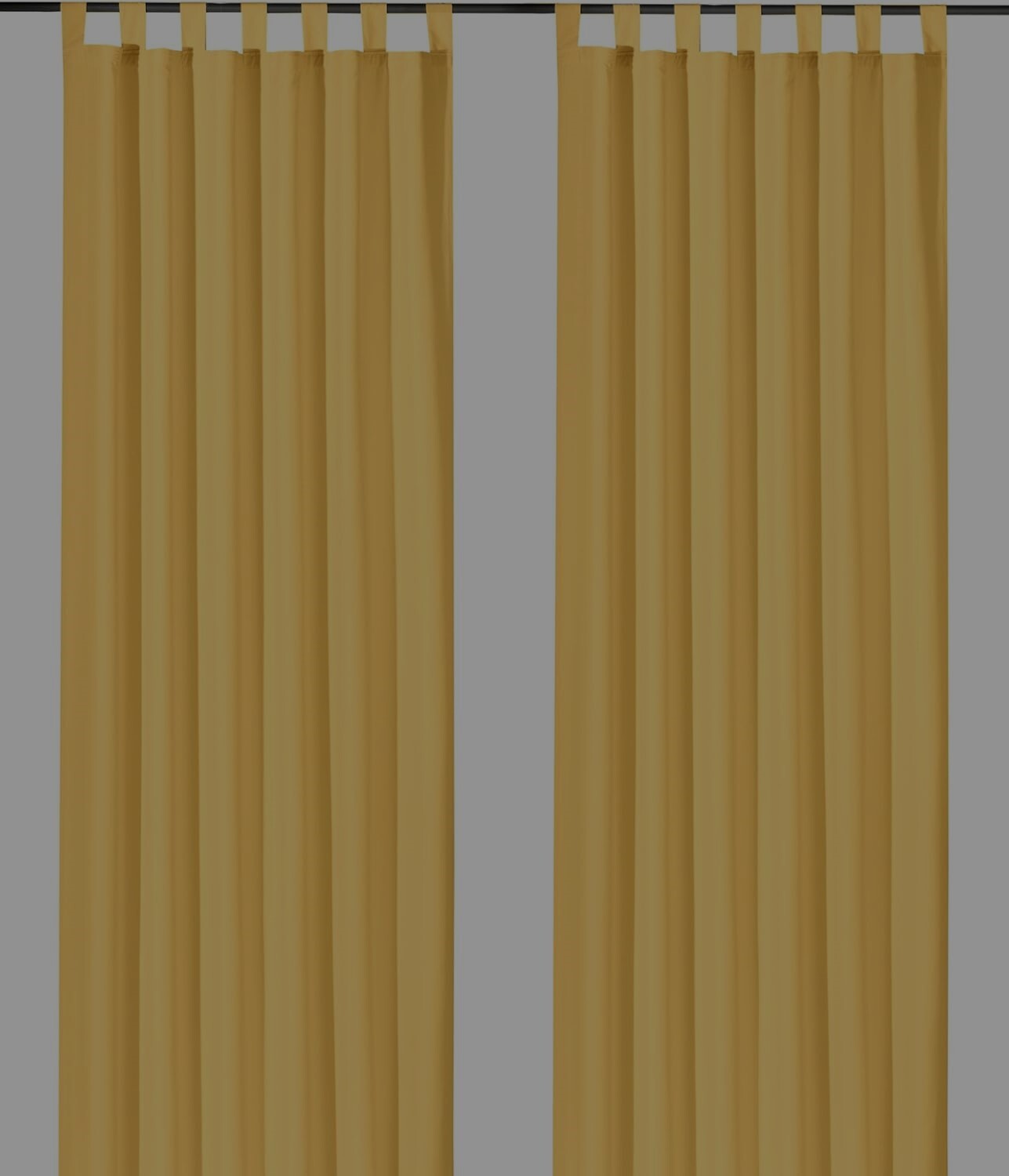 Dekoschal mit Schlaufen Vorhang blickdicht Polyester beige 140x175 cm NEU