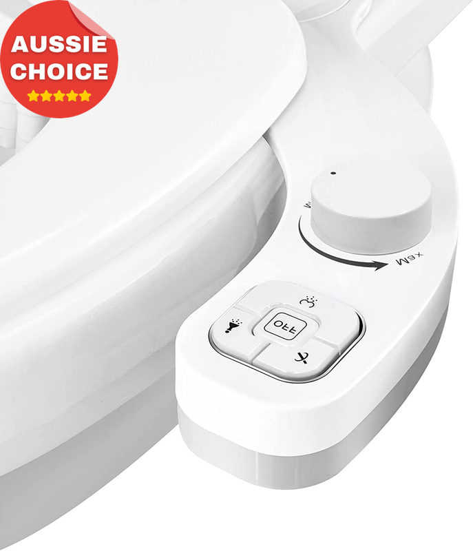 Non-Electric Bidet Toilet Seat Attachment Dual Nozzle Adjustable Water Pressure