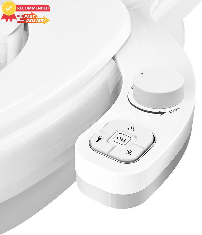 Non-Electric Bidet Attachment - Self Cleaning Dual Nozzle, Adjustable Pressure