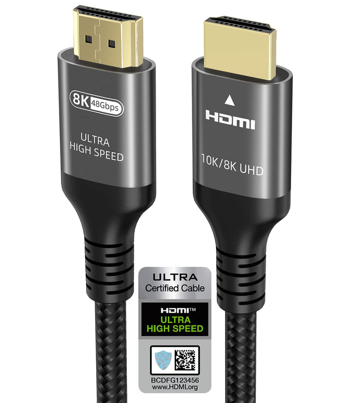 10K 8K 4K HDMI Cable 48Gbps 3.3 FT, Certified Ultra High Speed HDMI® Cable 4K 24