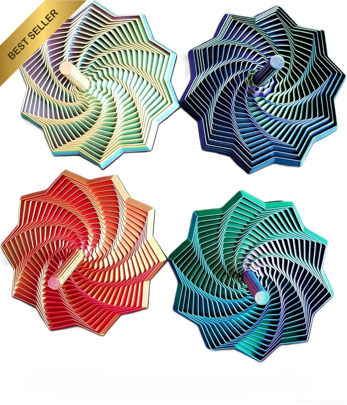 4 Pack 3D Printed Expanding Sensory Fidget Star Toys, Star-Shaped Desk Fidget To