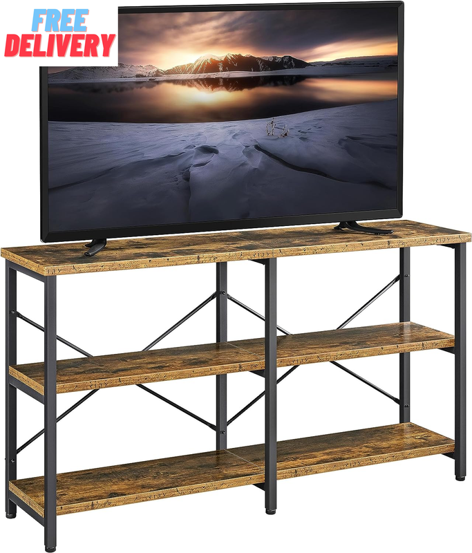 For Tv Up To 65 Inch, 55 Inch Media Console Table With 3-tier Storage S