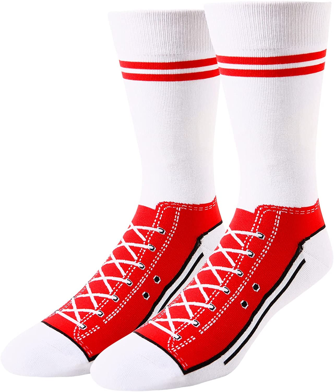 Funny Socks That Look Like Shoes, Novelty Gift Crew S