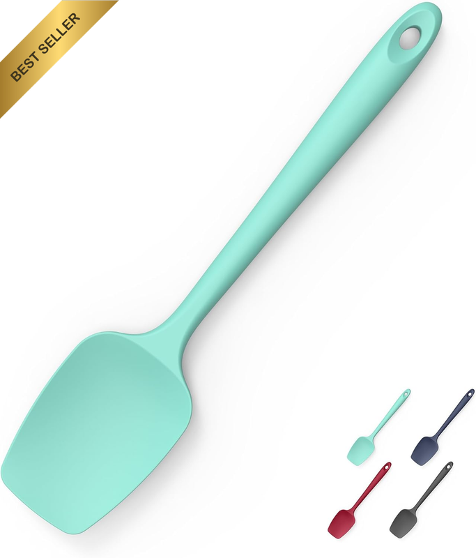 Silicone Spoon Spatula 315°C Heat Flexible 28.9Cm Aqua Sky