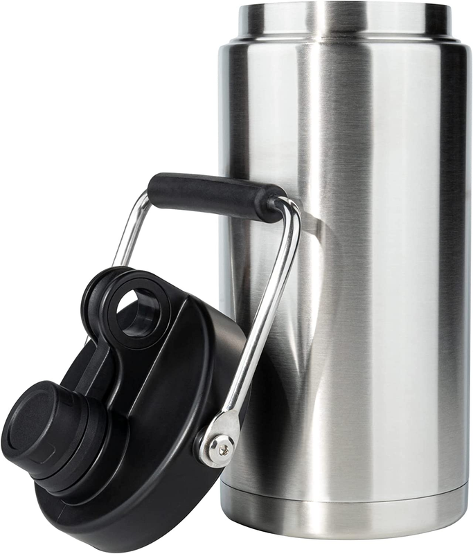 Insulated, 64oz Stainless Steel Water Jug With Handle A
