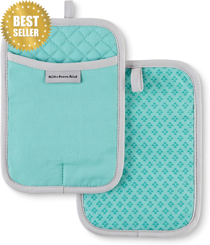 Asteroid Pot Holder 2-Pack Set, Aqua Sky, 7