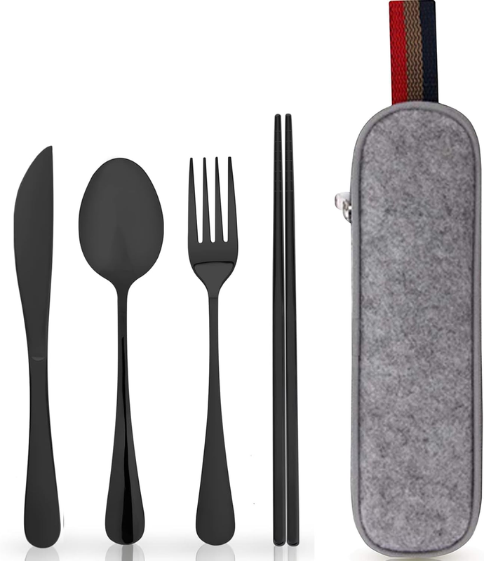 Travel Cutlery Set Portable Cutlery Set Camping Utensils Set Including Knife For