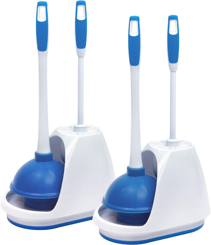 Toilet Bowl Brush and Plunger Caddy Combo (Set of 2)