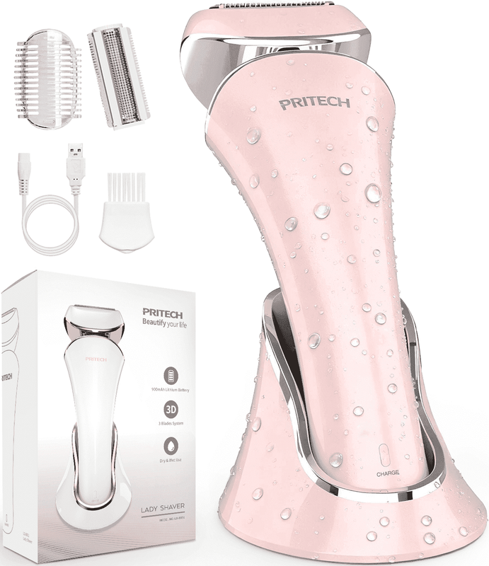 Cordless Waterproof Electric Razor for Women - Versatile Wet & Dry Use