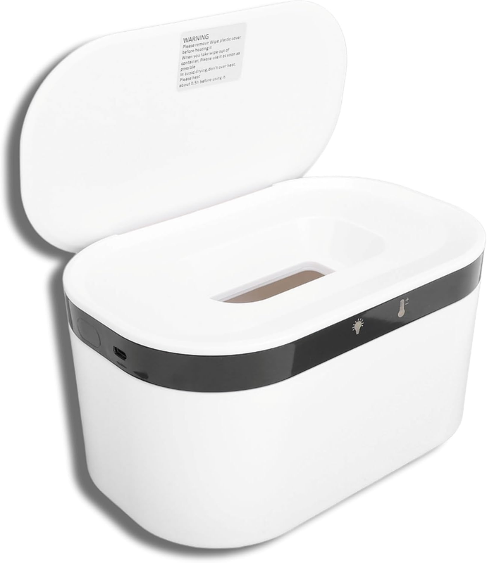 Baby Wipe Warmer Constant Temp USB Heater Dispenser with Night Light