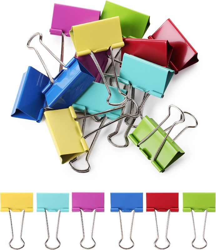  Metal Binder Clips, 12 Pcs, 2 Inches, Extra Large Size, Color...