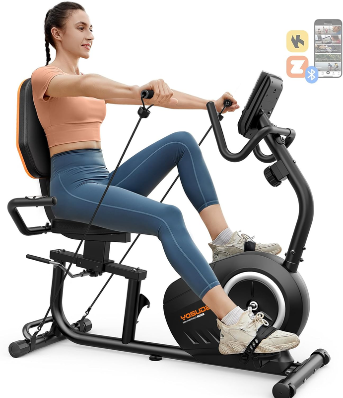 Exercise Bike with Quick Adjust Seat 350LB Capacity & 16-Level Resistance