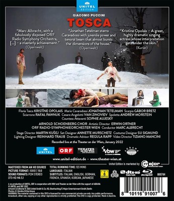 Tosca: Opolais; Tetelman - Like NEW Blu-ray - Free Ship