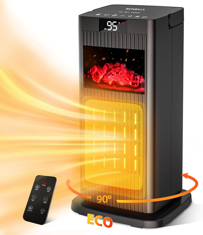 With Thermostat, Electric Space Heaters For Indoor Use, 90&deg;