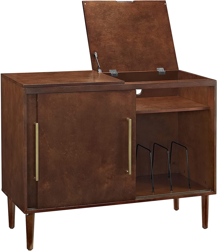 Everett Mid-Century Modern Media Console, Mahogany