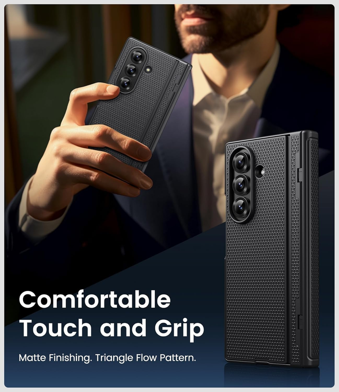 Vhibii for Samsung Galaxy Z Fold 7 Case, Slim Fit with Kickstand, Front Screen P