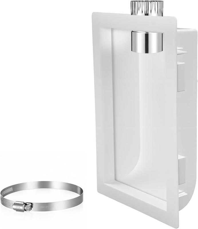 1 Set Recessed Dryer Venting Box for Space-Saving Installation