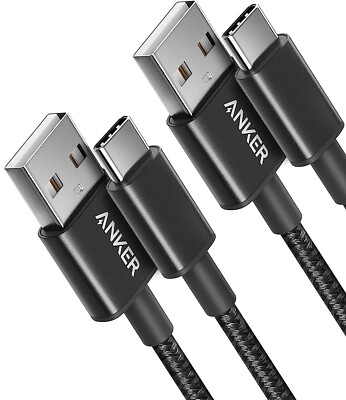 Anker 310 USB-A to USB-C Cable 2 Pack (3ft Braided) Fast Charging Data Transfer