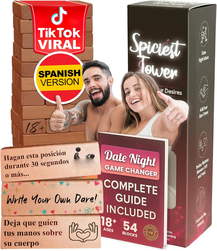 Torre de Deseo Juego de Bloques Románticos para Adultos Parejas y Fiestas Valent
