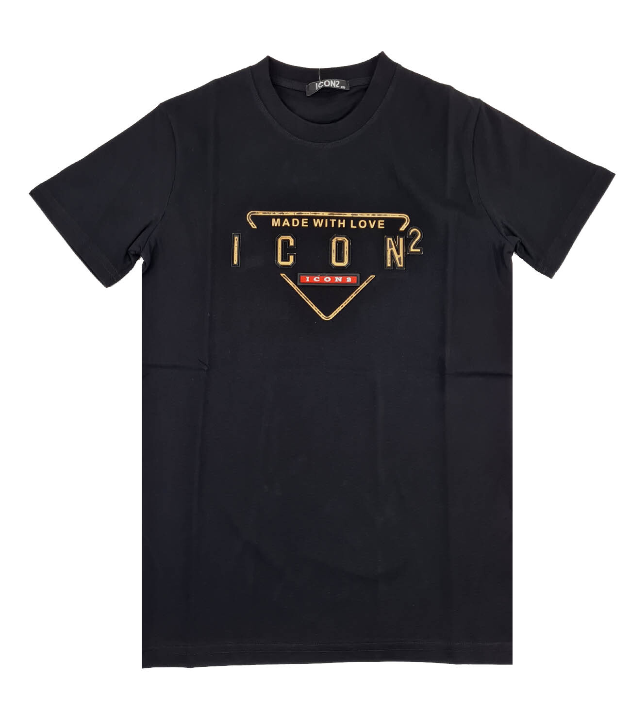 Icon2 Men's Black Cotton Made With Love Hip Hop T-Shirt