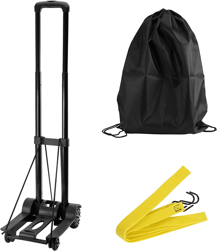 Cart 4 Wheels Portable Luggage Carrier Hand Truck With Bunge