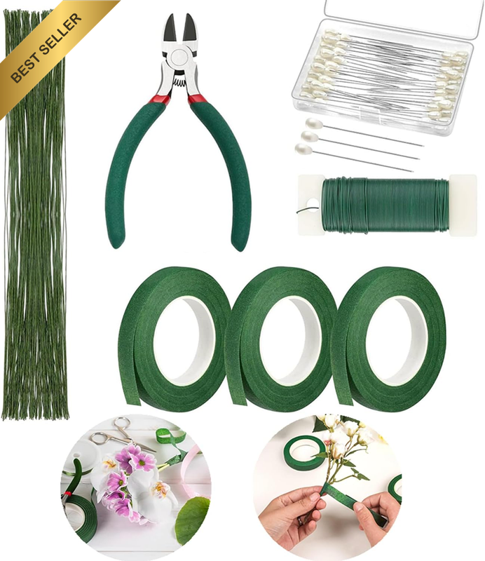 7 Pcs Floral Tool Set, DIY Flower Arrangement Kit for Bouquets, Crafts, Wreath M