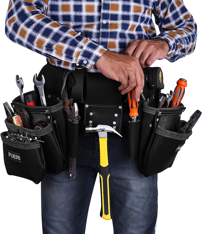 Cinturón Herramientas KENOBEE - Bolsa De Cintura Con Múltiples Bolsillos Para Electricistas, Carpinteros