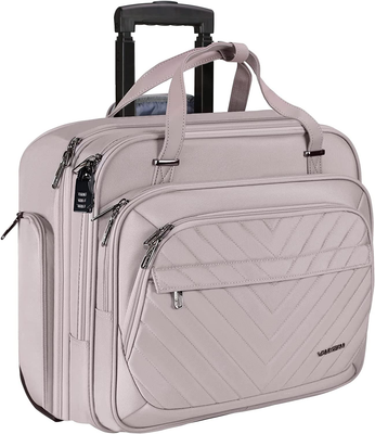 Rolling Laptop Bag Women with Wheels 15.6 Inch Rolling Briefcase
