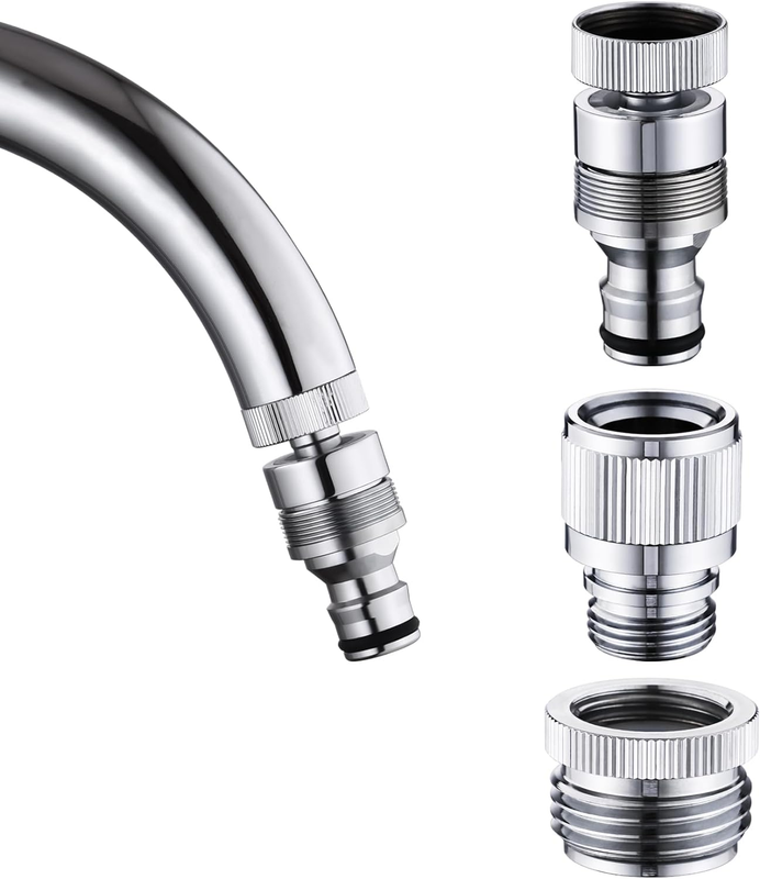 Hsmhose Sink Faucet Quick Connector Faucet to Garden Hose Adapter Dishwasher Was