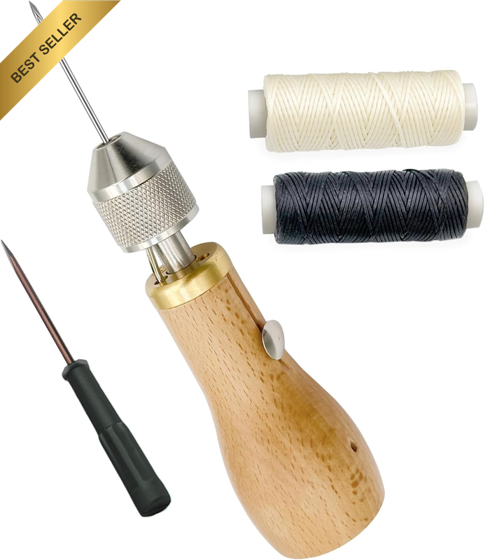 Professional Speedy Sewing Awl Hand Stitcher Repair Tool Kit for Leather and Hea