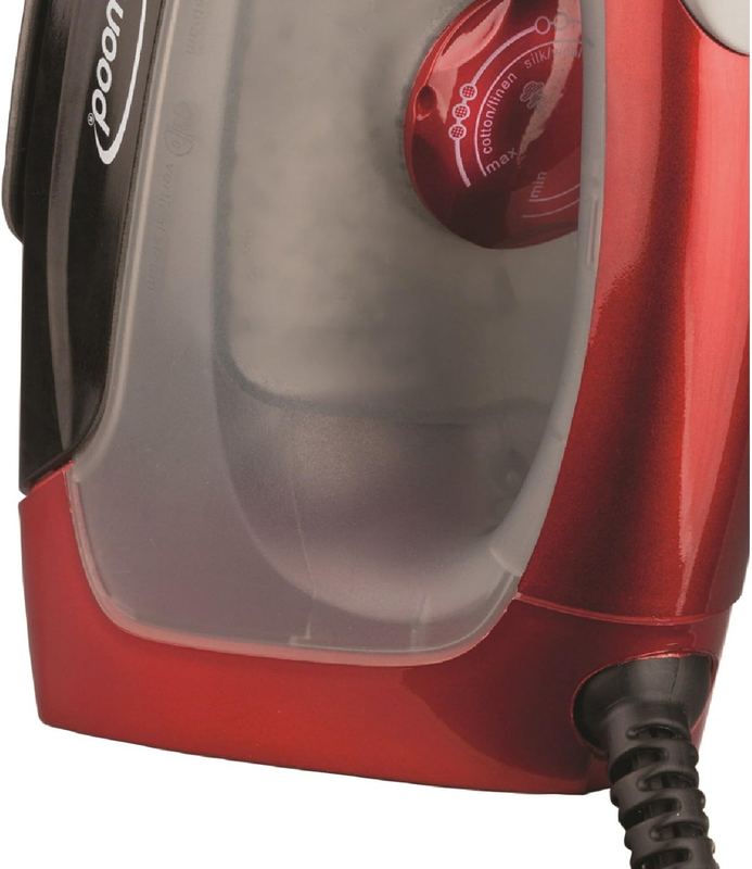 Brentwood Steam Iron Non-Stick, 1000-Watt, Red