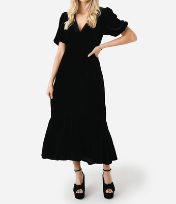 Pre-owned Rhode Velvet Ester Dress In Black - Size 2