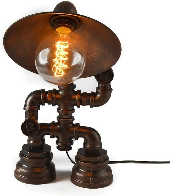 Retro Lamps Industrial Robot Lamps Retro Bronze Steampunk La