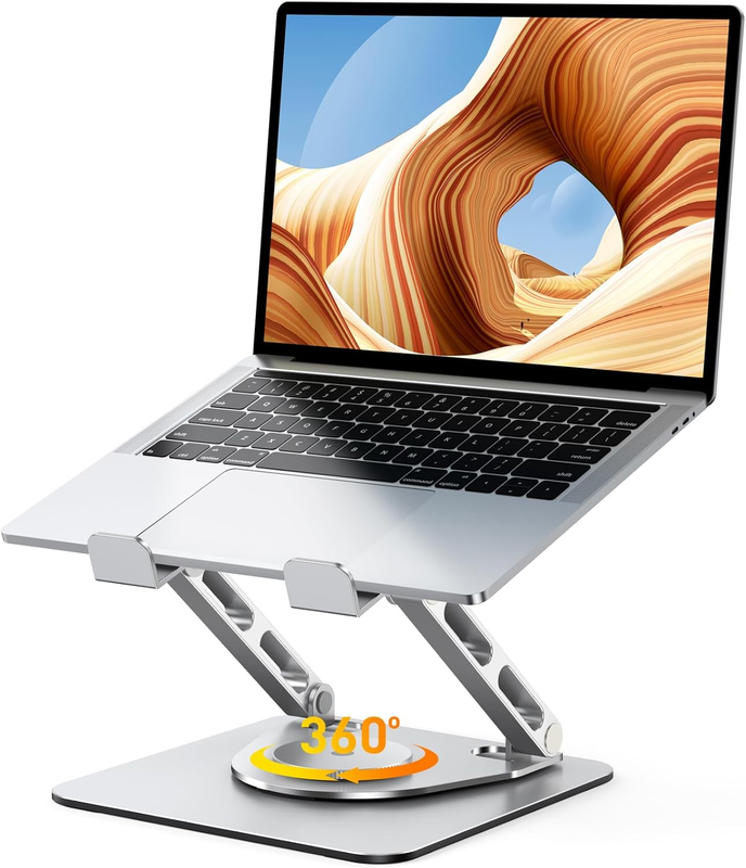 360° Flexible Rotating Laptop Stand for Desk, Ergonomic Adjustable Laptop Riser